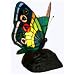 Butterfly Blue Green Yellow Tiffany Style Accent Lamp