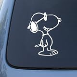 JOE COOL SNOOPY "Looking things over" WHITE Vinyl Sticker/Decal