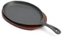 Imusa Preseasoned Cast Iron Fajita Skillet with Wooden Base