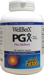 Natural Factors Wellbetx PGX Plus Mulberry Veg. Capsules, 180-Count