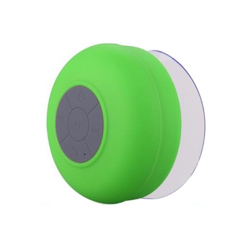 ZPS Wireless Mini Waterproof Bluetooth Suction Shower Car Handsfree Mic Speaker (Green)