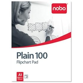 Nobo 100 Flipchart Pad 100 Sheets A1 Plain Ref 34633681 [Pack of 2]