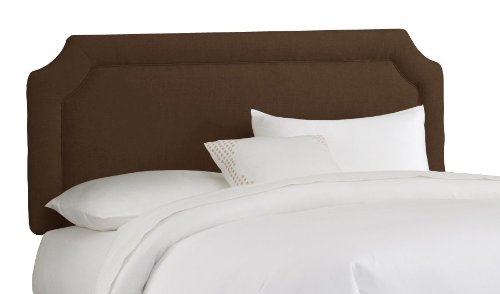 Skyline Furniture Linen Full Notched Headboard, Chocolate On Sale