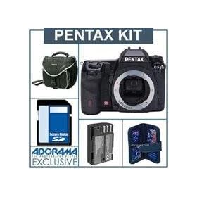 Pentax K-5 Digital SLR Camera Body Kit - Black - with 8GB SD Memory Card, Spare DL-I90 Type Battery, Slinger Camera Bag, Digital Memory Case