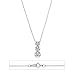 14K White Gold Bezel Journey Pendant Diamond Necklace (0.11 CTW., G-H Color, SI1-2 Clarity) - 17" Inches image 2