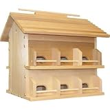 Wood Purple Martin Bird House, Starling Proof