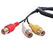 SF Cable, 3 RCA Male to 3 RCA Female Audio Video Extension Cable (6 Feet)