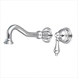 Elements of Design ES3113AL Vintage Wall Mount Sink Faucet with Single American Lever Handle, Polish