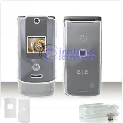 TRANSPARENT CLEAR SNAP-ON COVER HARD CASE PROTECTOR for MOTOROLA W490 / W510 / W5