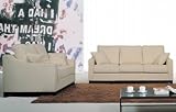 Beige Microfiber Sofa & Loveseat Set
