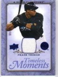 2008 UD A Piece of History Timeless Moments Jersey Blue #TM-49 Frank Thomas - Toronto Blue Jays (Piece of Game Used Jersey - Serial # to 25) (Baseball Cards)