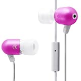 Radius Atomic Bass Aluminum Earphones with In-Line Microphone for iPhone - Pink