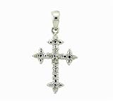 Ladies 0.05ct Diamond Vintage Cross Pendant