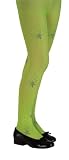 Girls Lime Glitter Spider Print Tights