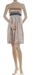 BCBG PEBBLE/TEAL SILK SATIN TUBE MINI DRESS NEW 6