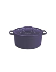 Martha Stewart Collection Enameled Cast Iron 6 Qt. Pot Color Eggplant