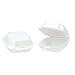 Boardwalk 0109 White Color Medium Snap-it Foam Sandwich Hinged Carryout Container (Case of 200)