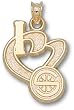 Seattle Supersonics "I Heart Logo" 3/4" Charm/Pendant -14K/10K, Stainless Steel or Gold Plated