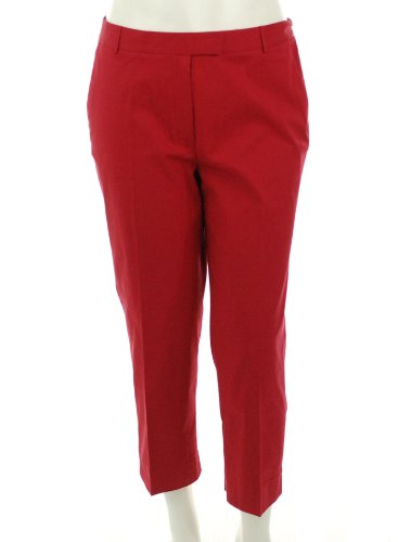 Sutton Studio Women's Cotton Cropped Pant Raspberry 12