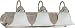 Nuvo 60/321 Three Light 24-Inch Vanity Light with Alabaster Glass, Brushed Nickel