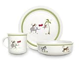 FAO Schwarz Journey Porcelain Baby Feeding Dish Set