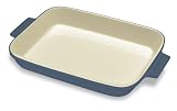 Cuisinart Chef's Classic Ceramic Bakeware 12-1/2-Inch Open Rectangular Baker, Blue Gray