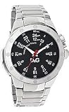 D&G Dolce & Gabbana Jack Steel Bracelet Black Dial Men's watch #DW0569