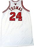 Tyrus Thomas Autographed / Signed White Game Used Chicago Bulls Basketball Jersey