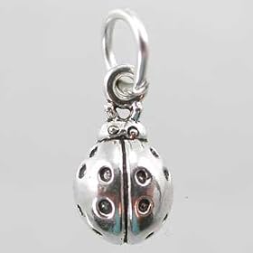 Tiny Sterling Silver Ladybug Charm, #9891