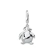 14K White Gold 0.02 ct. Diamond Penguin Charm