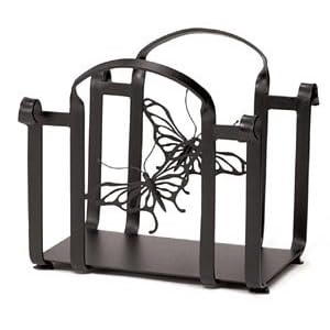 Monarch Butterfly Log Holder w  Suede Log Carrier