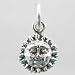 Jewelry : Tiny Sterling Silver Sun Face Charm, #9888