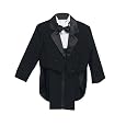 Black & White Baby Boy & Boys Tuxedo Suit, Special occasion suit, Tailcoat, Pants, Shirt, Bowtie & Cummerbund