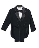 Black & White Baby Boy & Boys Tuxedo Suit, Special occasion suit, Tailcoat, Pants, Shirt, Bowtie & Cummerbund