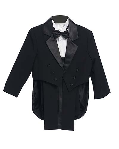 Black & White Baby Boy & Boys Tuxedo Suit, Special occasion suit, Tailcoat, Pants, Shirt, Bowtie & Cummerbund