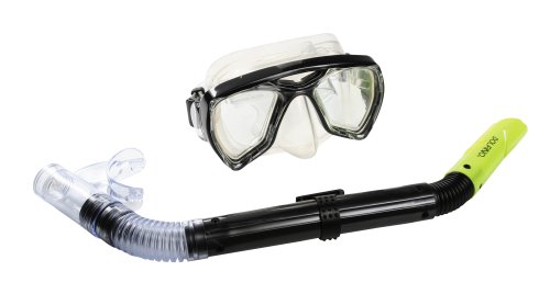 Childrens Toyshop  Toys : Aqua Leisure Dolfino Silicone Dual Lens Mask with DT Radial Flex Snorkel in Blue
