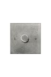 5 X Single Dimmer Switch Pewter Plate