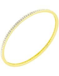 1.92 ct. tw Round Diamond Bangle Bracelet in Prong Setting - F-G VS2 - 18 Kt. Yellow Gold