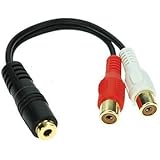 Manhattan 6 inches Stereo Splitter-3.5mm Jack to 2-RCA Jacks Audio Adapter