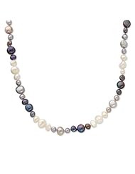 5.5-9mm White/Grey/Black Baroque FW Cult. Pearl Necklace
