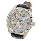 Android Mens Naval Skeleton Mechanical Leather Strap Watch AD446BS