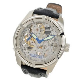 Android Naval Skeleton Mechanical Hand Wind Watch AD446BS