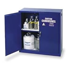 Eagle CRA-30 Acid/Corrosive Safety Cabinet, Sliding, 1 Door, 1 Shelf, 43" Width x 44" Height x 18" Depth, 30 Gallon Capacity