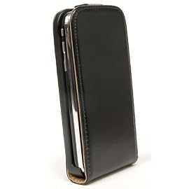 Genuine Leather Vertical Flip Case for Apple iPhone 3G / 3GS - Black