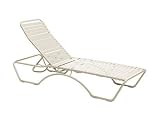 Woodard Baja Sandstone Aluminum Adjustable Patio Chaise Lounge Stackable