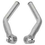 Origin8 Pro Pulsion Compe-Lite Bar Ends - Short Silver, "L" Shape