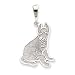 14k White Gold German Shepherd Pendant