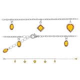 Surgical Steel - Dangling Gem - Anklet