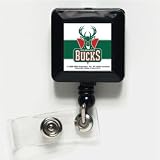 Milwaukee Bucks Official Retractable Badge Holder Keychain