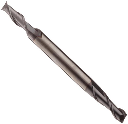 Niagara Cutter DR209 High-Speed Steel End Mill, General Purpose, Regular Length, TiCN Coated, 2 Flutes, Double Square End, 1/2" Cutting Length, 3/16" Cutting Diameter